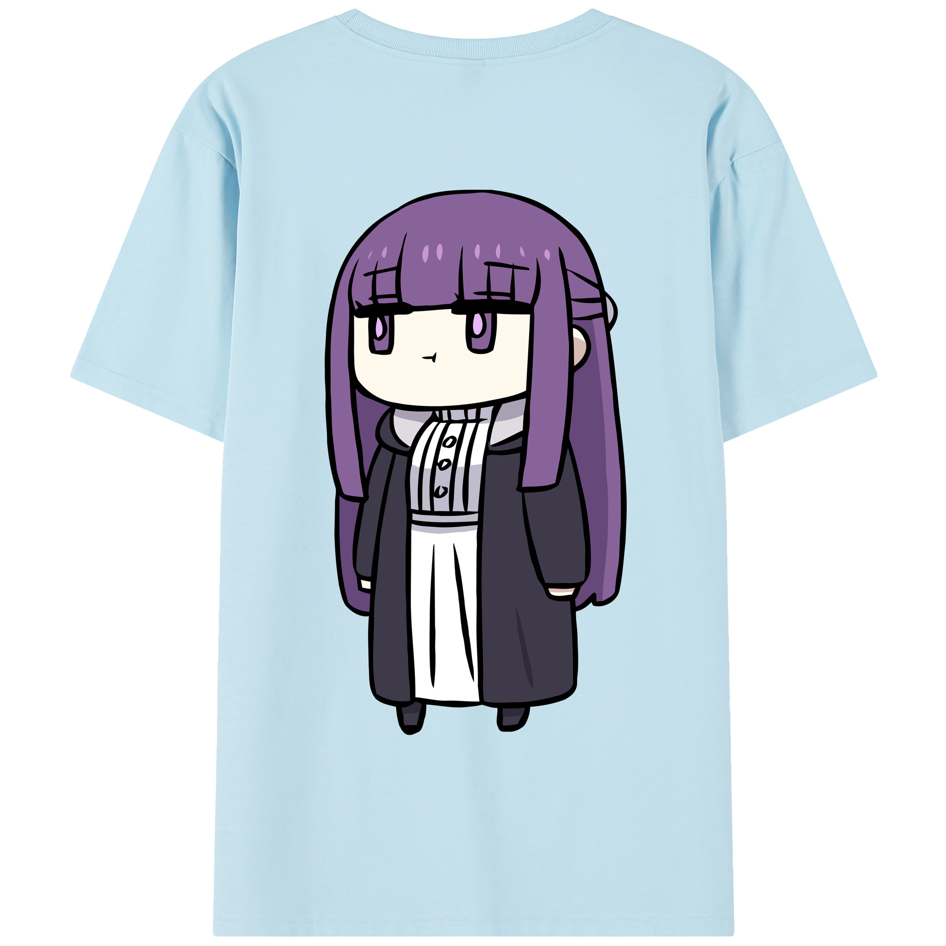 （画像用） 葬送のフリーレン Frieren 綿100％半袖Tシャツ（背面プリント）